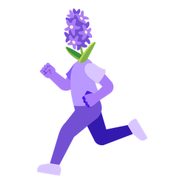 running shoe and hyacinth