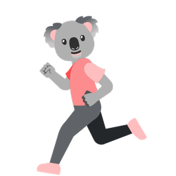 running shoe and koala