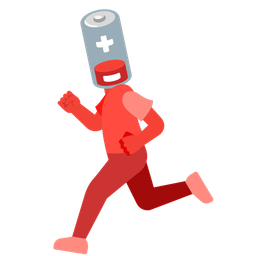 running shoe and low battery