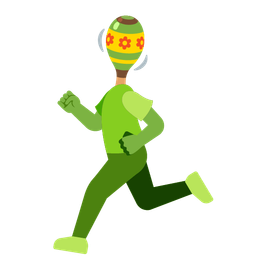 running shoe and maracas