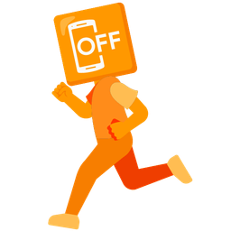 running shoe and mobile phone off