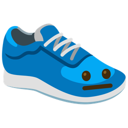 running shoe and neutral face