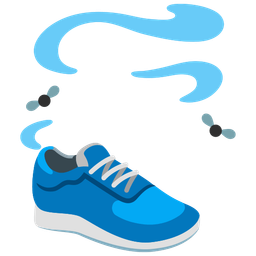 running shoe and pile of poo