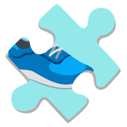 running shoe and puzzle piece