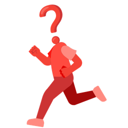 running shoe and red question mark