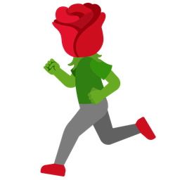 running shoe and rose