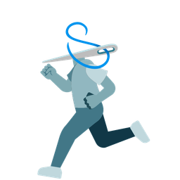 running shoe and sewing needle