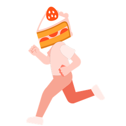 running shoe and shortcake