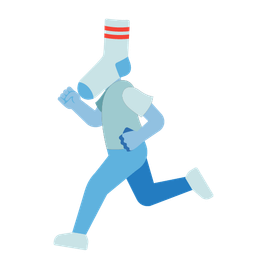 running shoe and socks