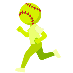 running shoe and softball