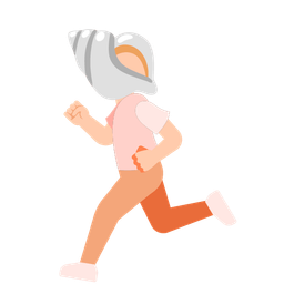 running shoe and spiral shell