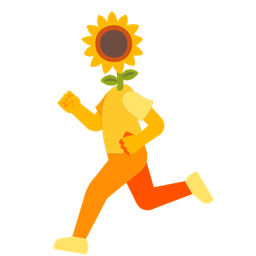 running shoe and sunflower