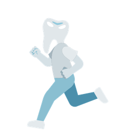 running shoe and tooth