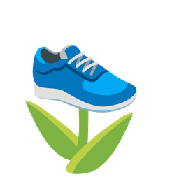 running shoe and tulip