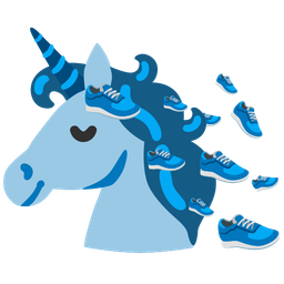 running shoe and unicorn