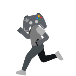 running shoe and video game