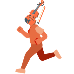 running shoe and violin