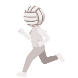 running shoe and volleyball
