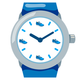 running shoe and watch