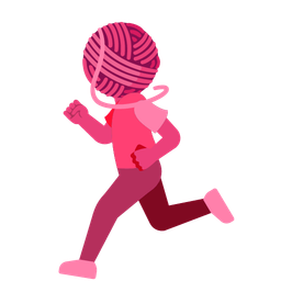 running shoe and yarn