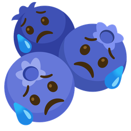 Sad but relieved face and Blueberries