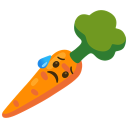 Sad but relieved face and Carrot