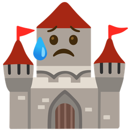 Sad but relieved face and Castle