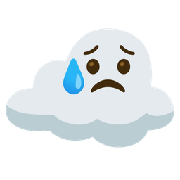 Sad but relieved face and Cloud