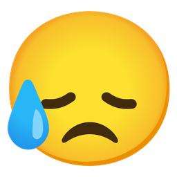 Sad but relieved face and Disappointed face