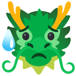 Sad but relieved face and Dragon