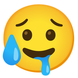 Sad but relieved face and Drooling face