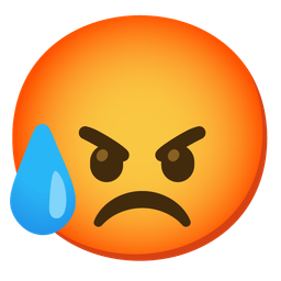 Sad but relieved face and Enraged face