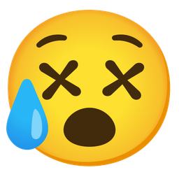 Sad but relieved face and Face with crossed-out eyes