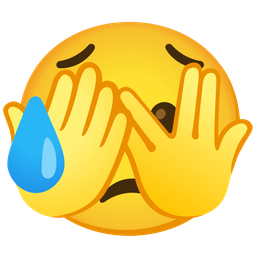 Sad but relieved face and Face with peeking eye