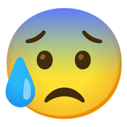 Sad but relieved face and Fearful face