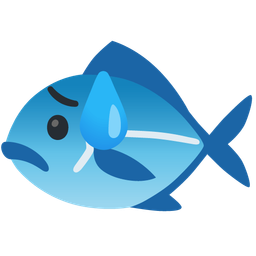 Sad but relieved face and Fish