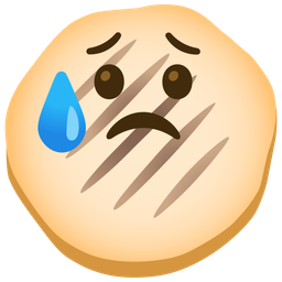 Sad but relieved face and Flatbread