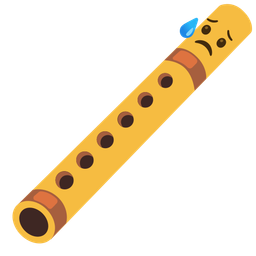 Sad but relieved face and Flute