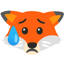 Sad but relieved face and Fox