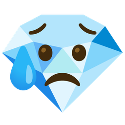 Sad but relieved face and Gem stone