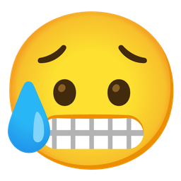 Sad but relieved face and Grimacing face