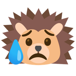 Sad but relieved face and Hedgehog