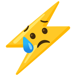 Sad but relieved face and High voltage