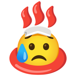 Sad but relieved face and Hot springs