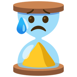 Sad but relieved face and Hourglass done