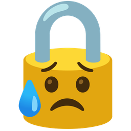 Sad but relieved face and Locked