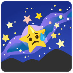 Sad but relieved face and Milky way