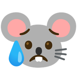 Sad but relieved face and Mouse face