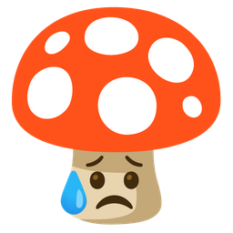 Sad but relieved face and Mushroom
