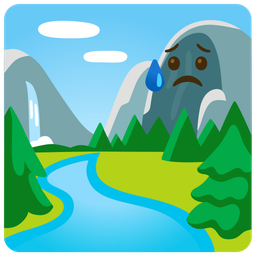 Sad but relieved face and National park